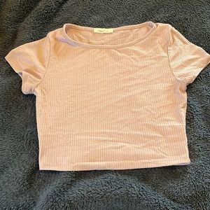 timing light purple cropped tee